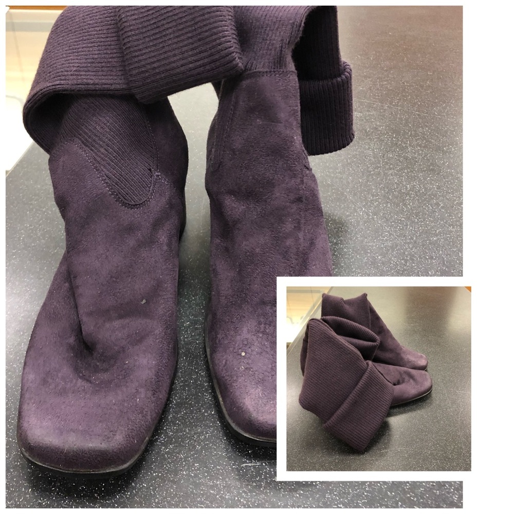 Purple mid calve Boot